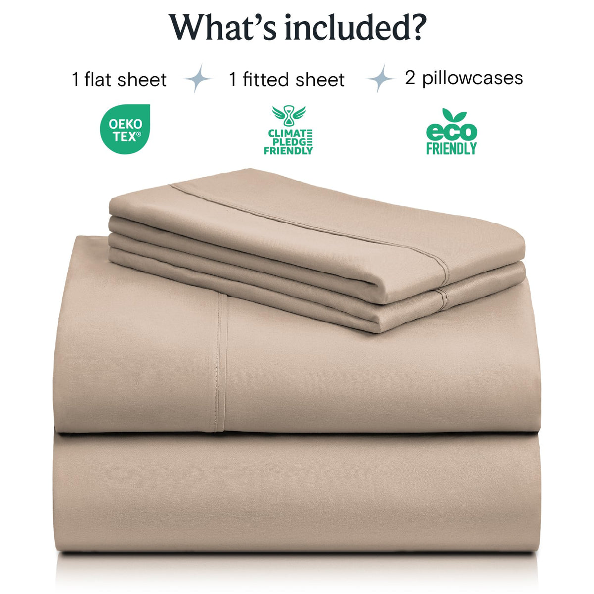 LuxClub 4pc queen sheets flat sheet providing smooth layering and breathable comfort