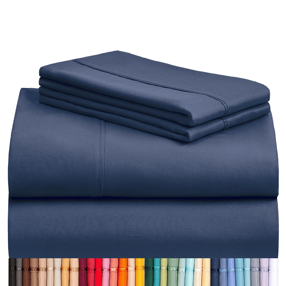 LuxClub 4pc queen sheets set, packaged for gifting and home use.