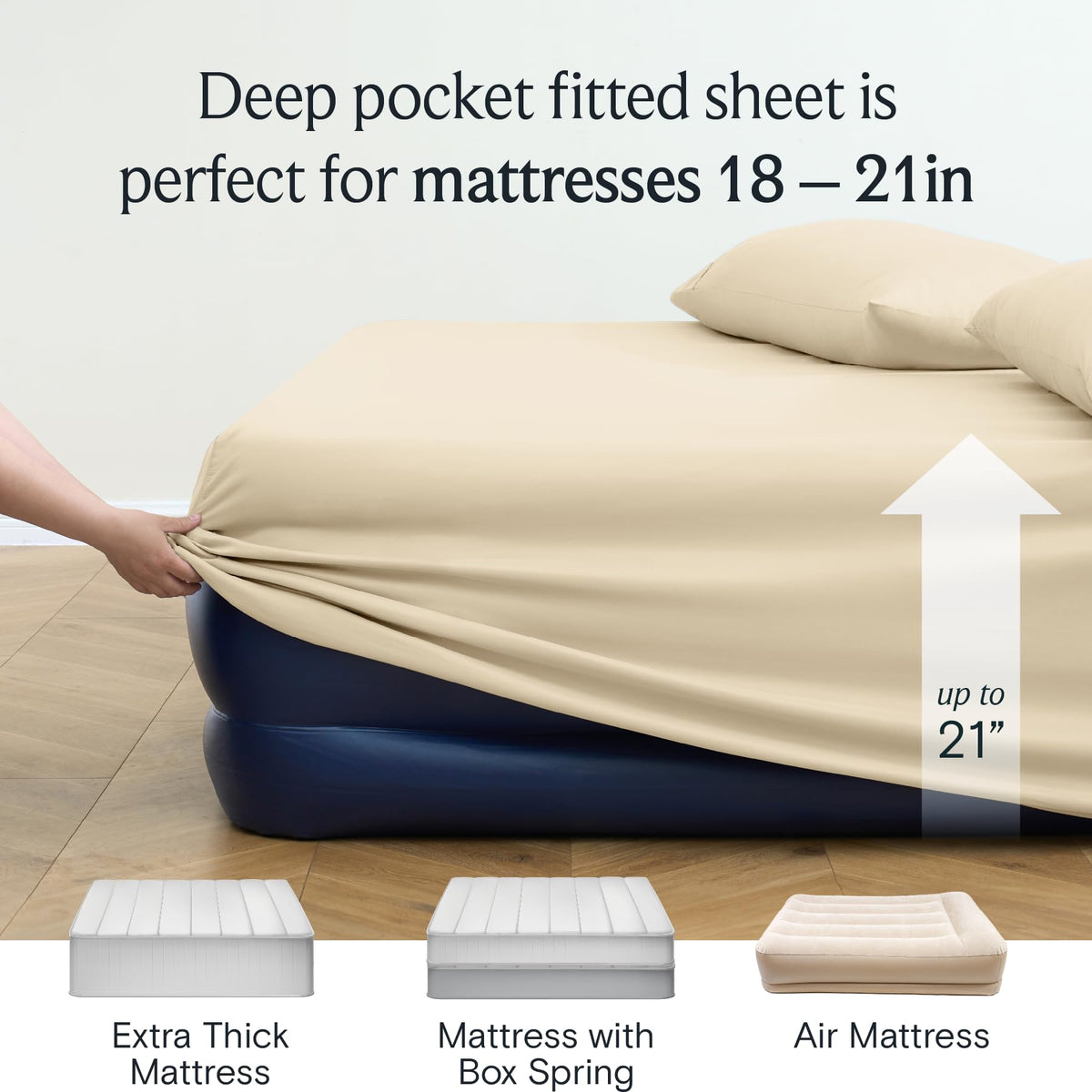 LuxClub cooling breathable sheets help regulate temperature