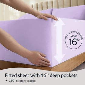 LuxClub deep-pocket-queen-sheets support memory foam toppers with wrinkle resistance.