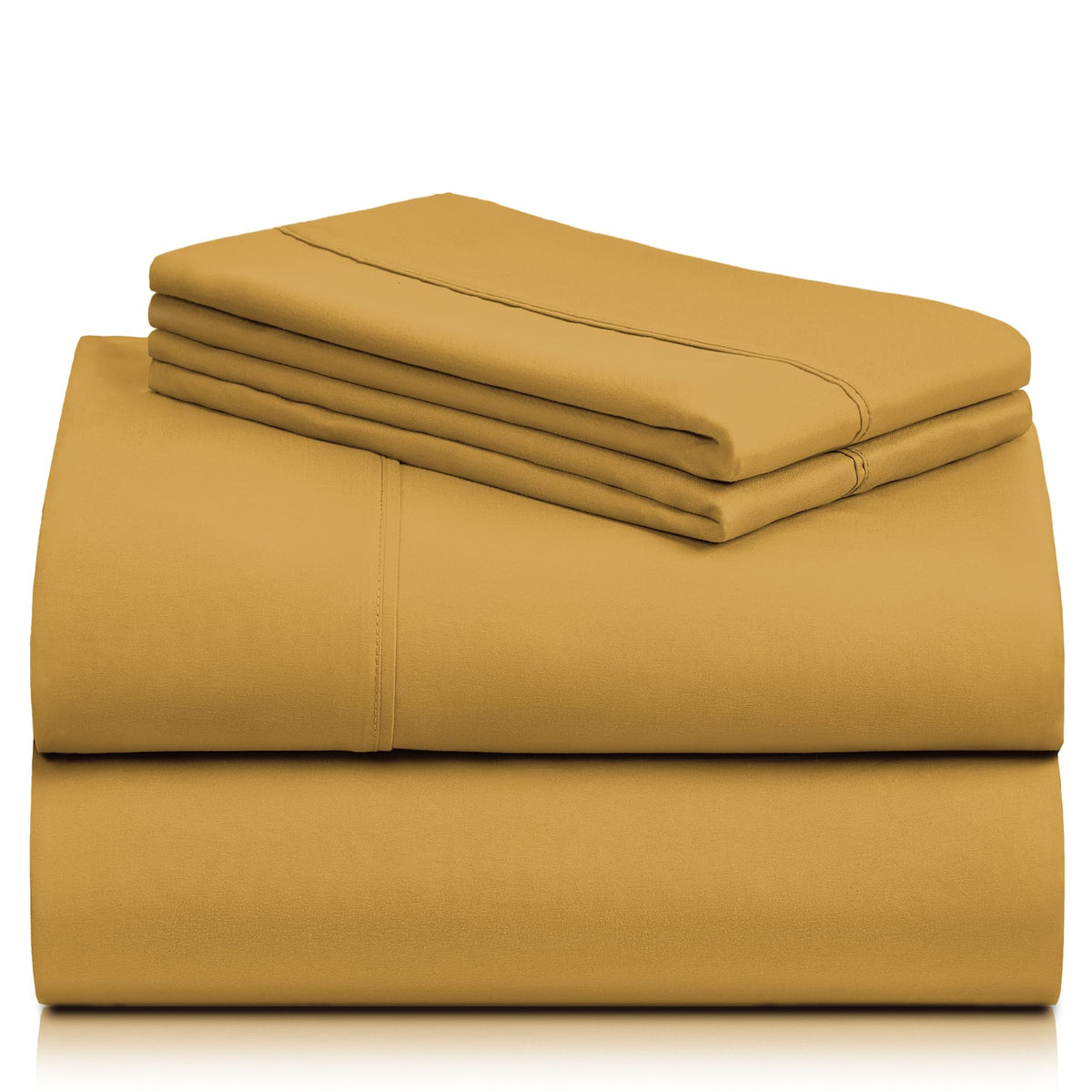 LuxClub 4pc queen sheet set variety of colors in a coordinated bedroom scene.
