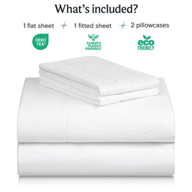 LuxClub king fitted sheet with 18-inch deep pocket on mattress.