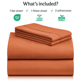 LuxClub king sheets with wrinkle-free, silky-soft microfiber finish.