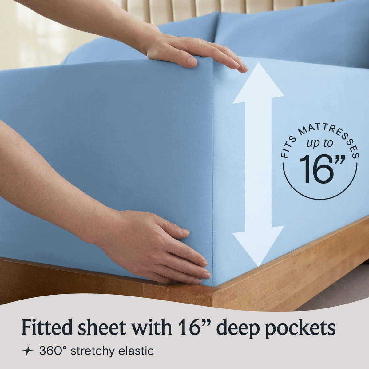 LuxClub memory foam-friendly deep-pocket queen sheets accommodate toppers easily.