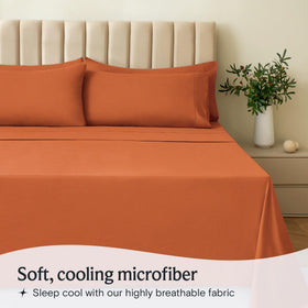 LuxClub microfiber sheets offer breathable comfort for cooling nights.