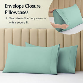 LuxClub sheets breathable comfort helps regulate temperature for restful sleep.