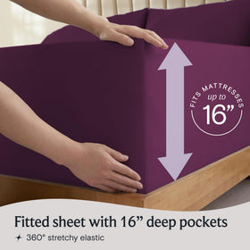LuxClub breathable cooling sheets help regulate temperature for more comfortable nights.