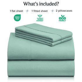 LuxClub queen sheets closeup microfiber shows soft, breathable fibers for cooler nights.