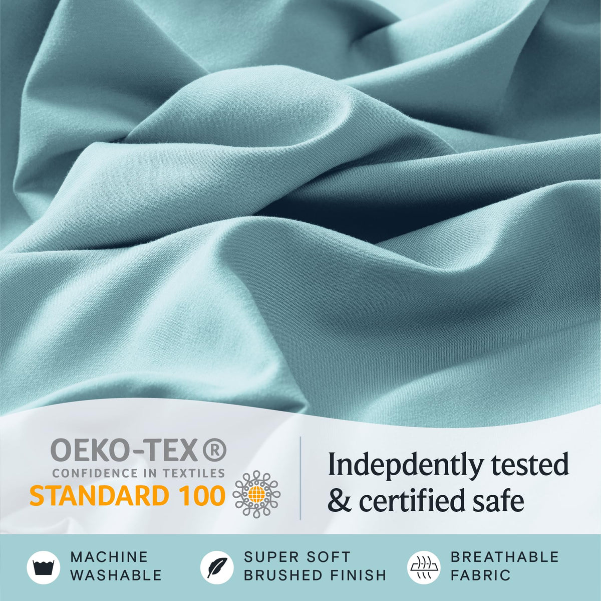 LuxClub queen sheets soft texture close up emphasizes silky microfiber feel