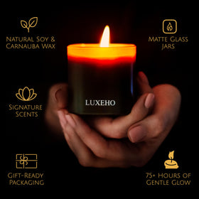 LUXEHO Soy wax blend offers smooth melt and clean burn