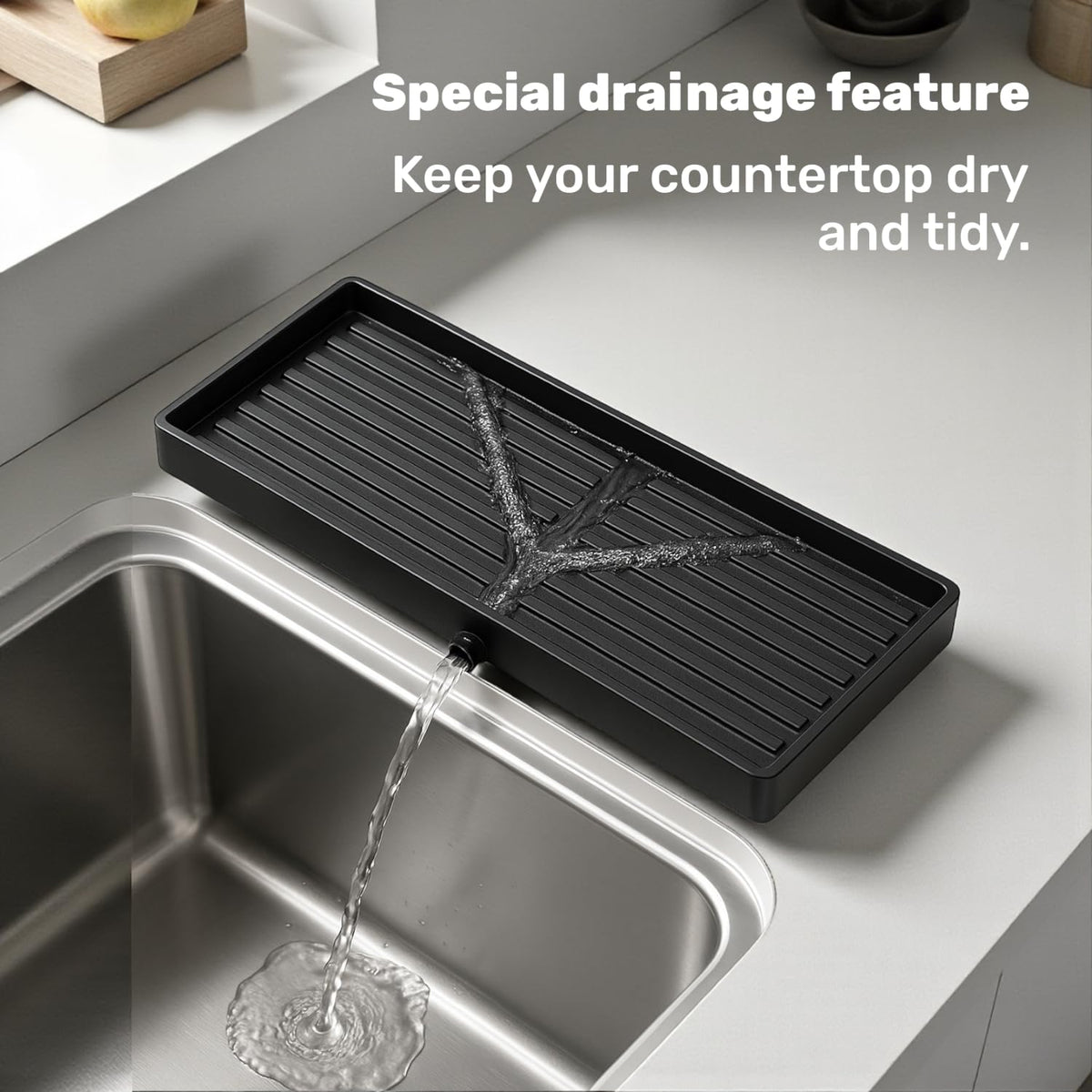 LUXENEST silicone non-slip pad prevents slips and protects the countertop.