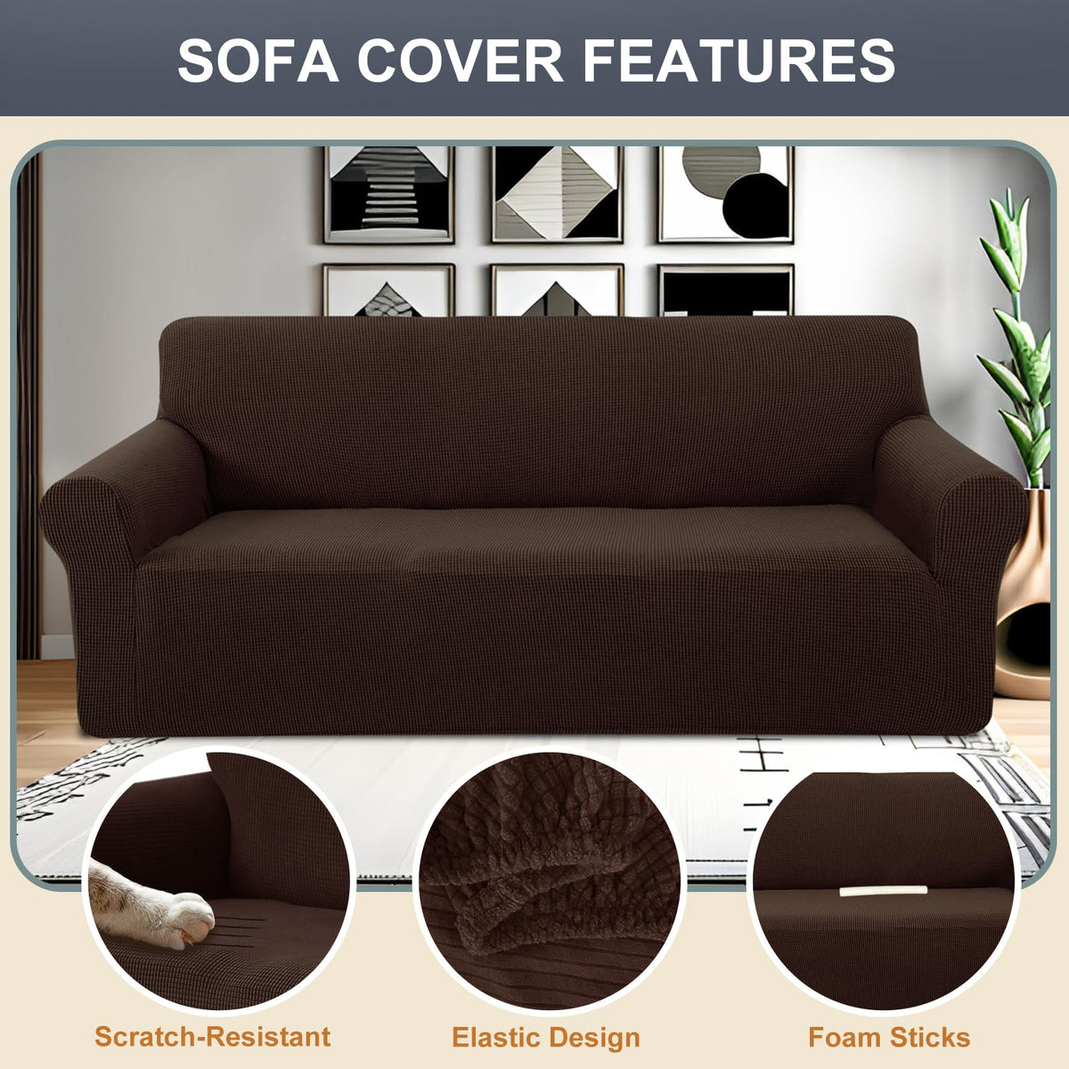 Luxshare Home poly-spandex fabric closeup shows soft, durable, breathable material for everyday use.