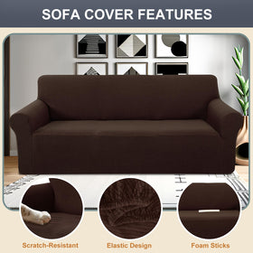 Luxshare Home poly-spandex fabric closeup shows soft, durable, breathable material for everyday use.