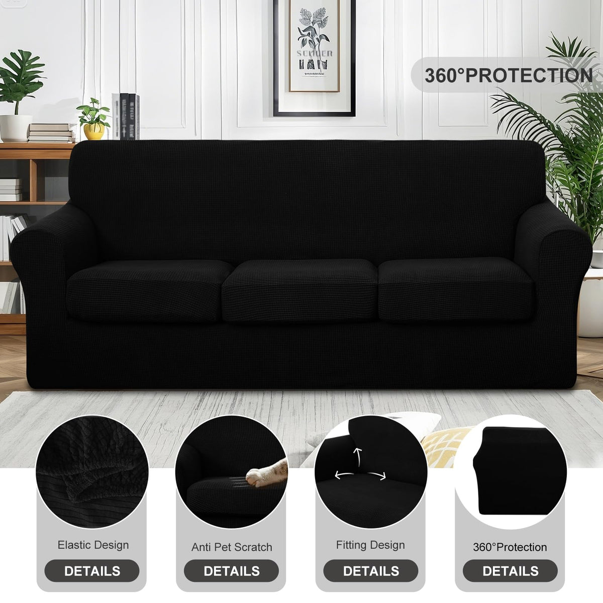 Luxshare Home separate cushion covers deliver tailored look with easy cushion customization.