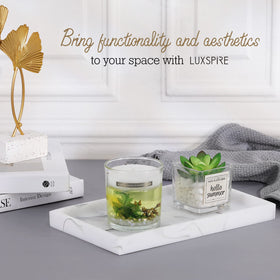 Luxspire bathroom accessories tray complements decor while resisting splashes.