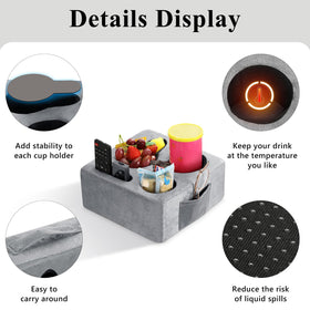 Luxspire side pocket stores cards and remotes for easy access.