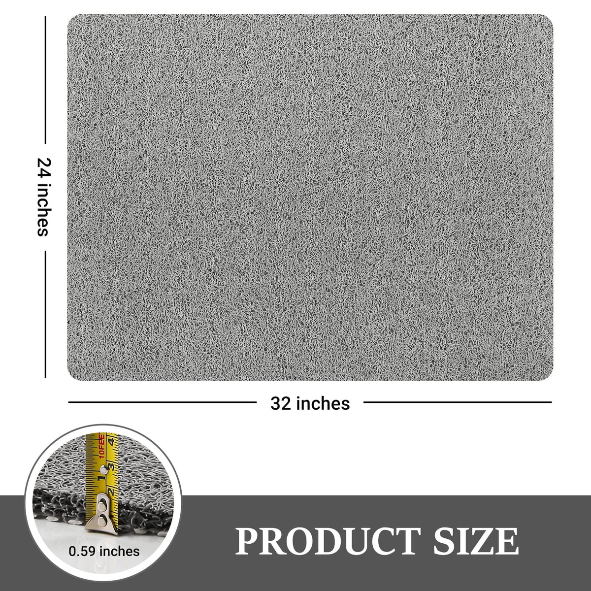 LuxStep bath mat drain holes close-up for quick drying.