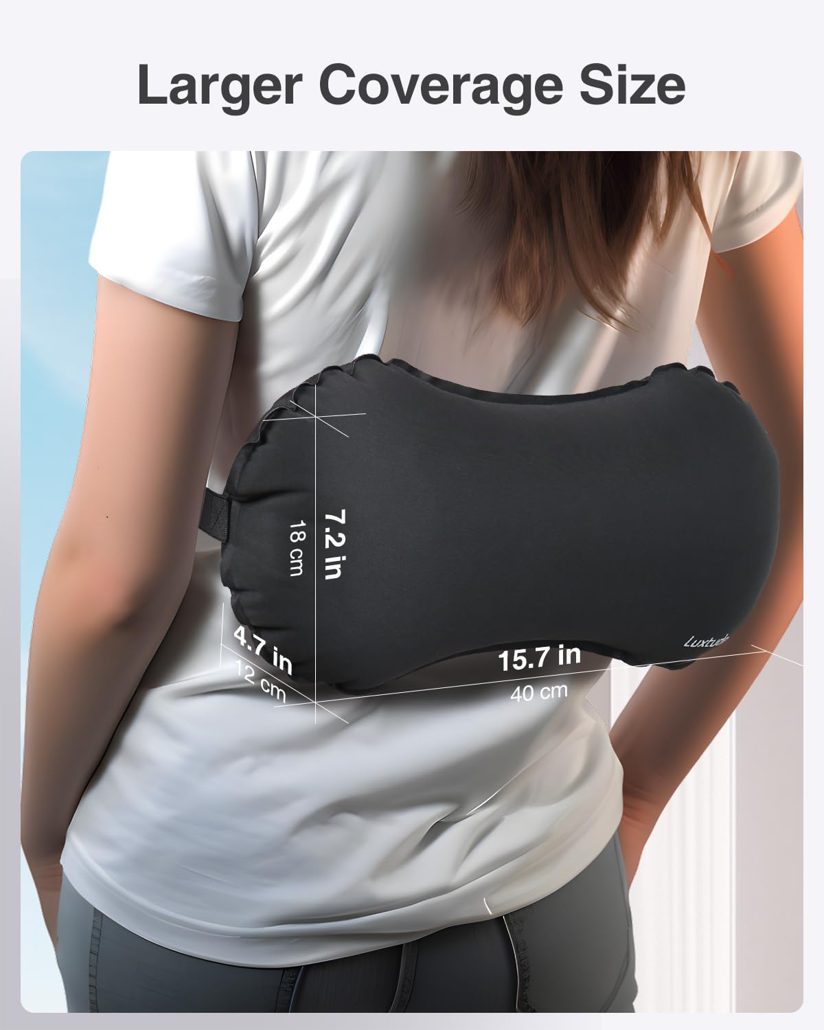 Luxtude travel pillow is easy to stash in bags
