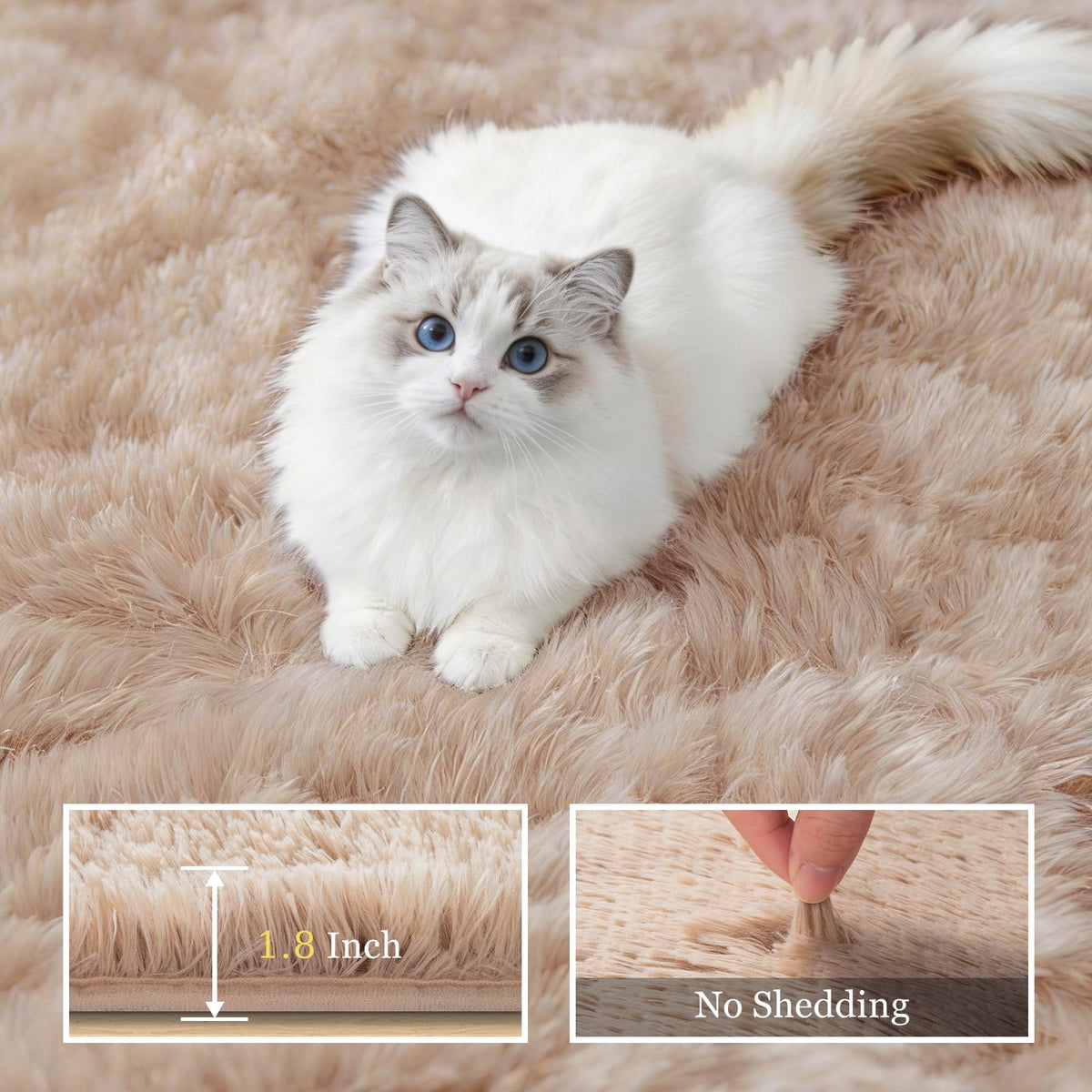Luxturiy easy-care rug surface resists stains for simple cleaning