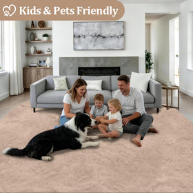 Luxturiy non-slip backing keeps the rug in place for busy homes