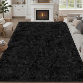 Luxturiy 8x10 ultra-soft shag rug provides cloud-like comfort for living spaces.