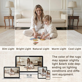 Luxturiy pet and child-friendly rug withstands daily play.