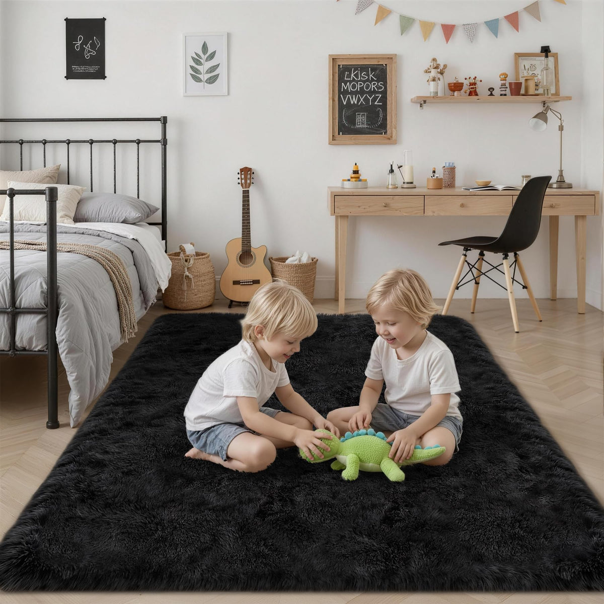 Luxturiy skin-friendly rug suitable for kids and pets during playtime.