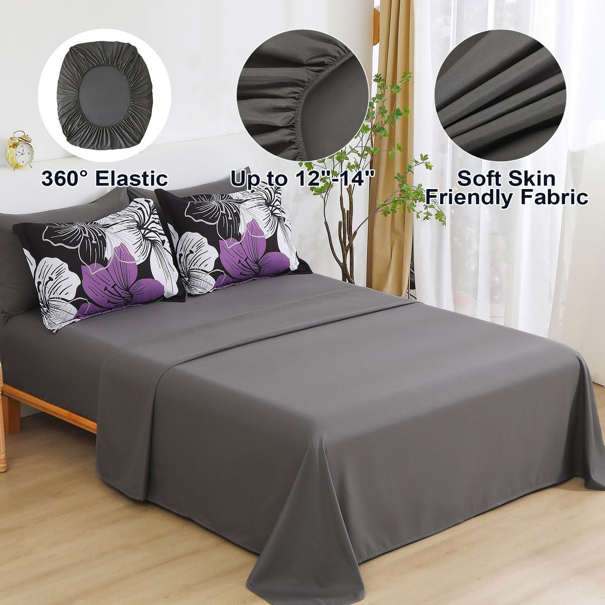 Luxudecor flat sheet 90x102 provides ample bed coverage.