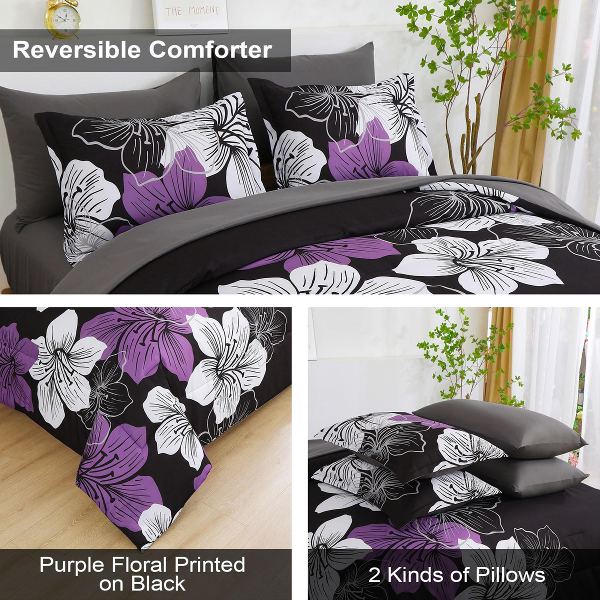Luxudecor pillow shams 20x26 with coordinated bedding detail.