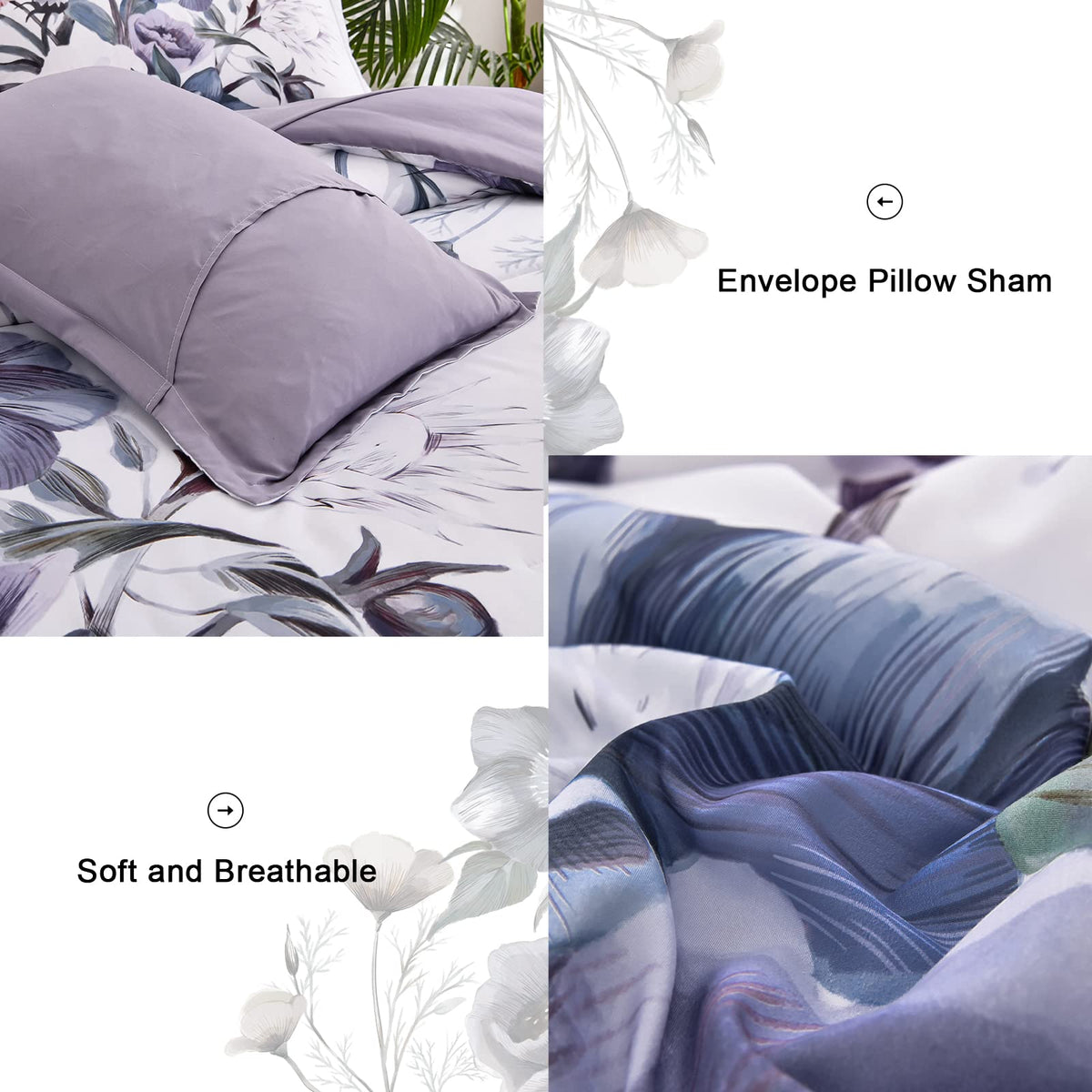 Luxudecor sheets and pillowcases emphasize soft microfiber and breathable all-season comfort.