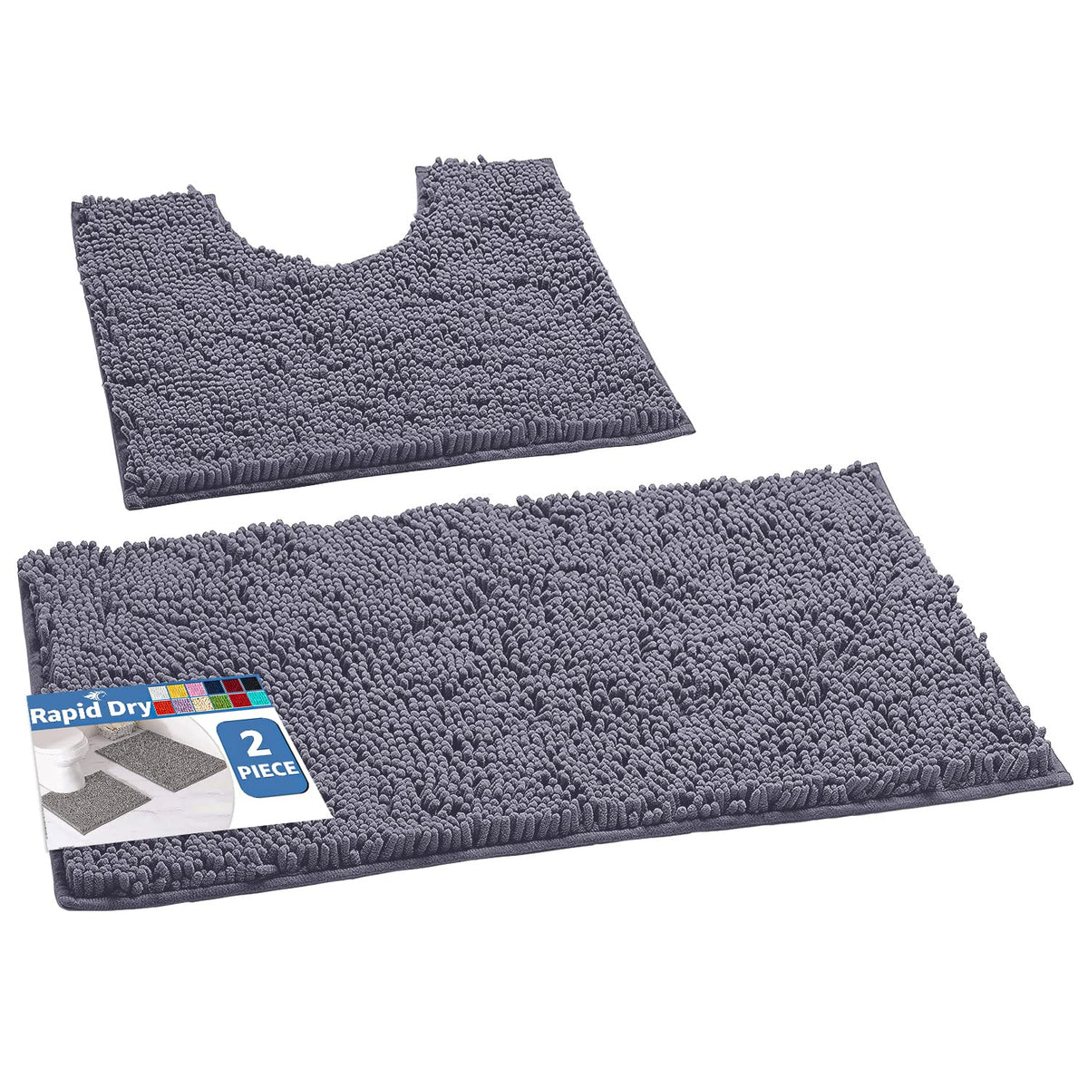 LuxUrux non slip backing keeps mats in place on tile floors.