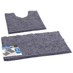 LuxUrux non slip backing keeps mats in place on tile floors.