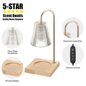 luzdiosa Candle Warmer Lamp with timer control for effortless scent release