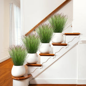 LUZOGA artificial green onion grass tufts add texture to indoor spaces