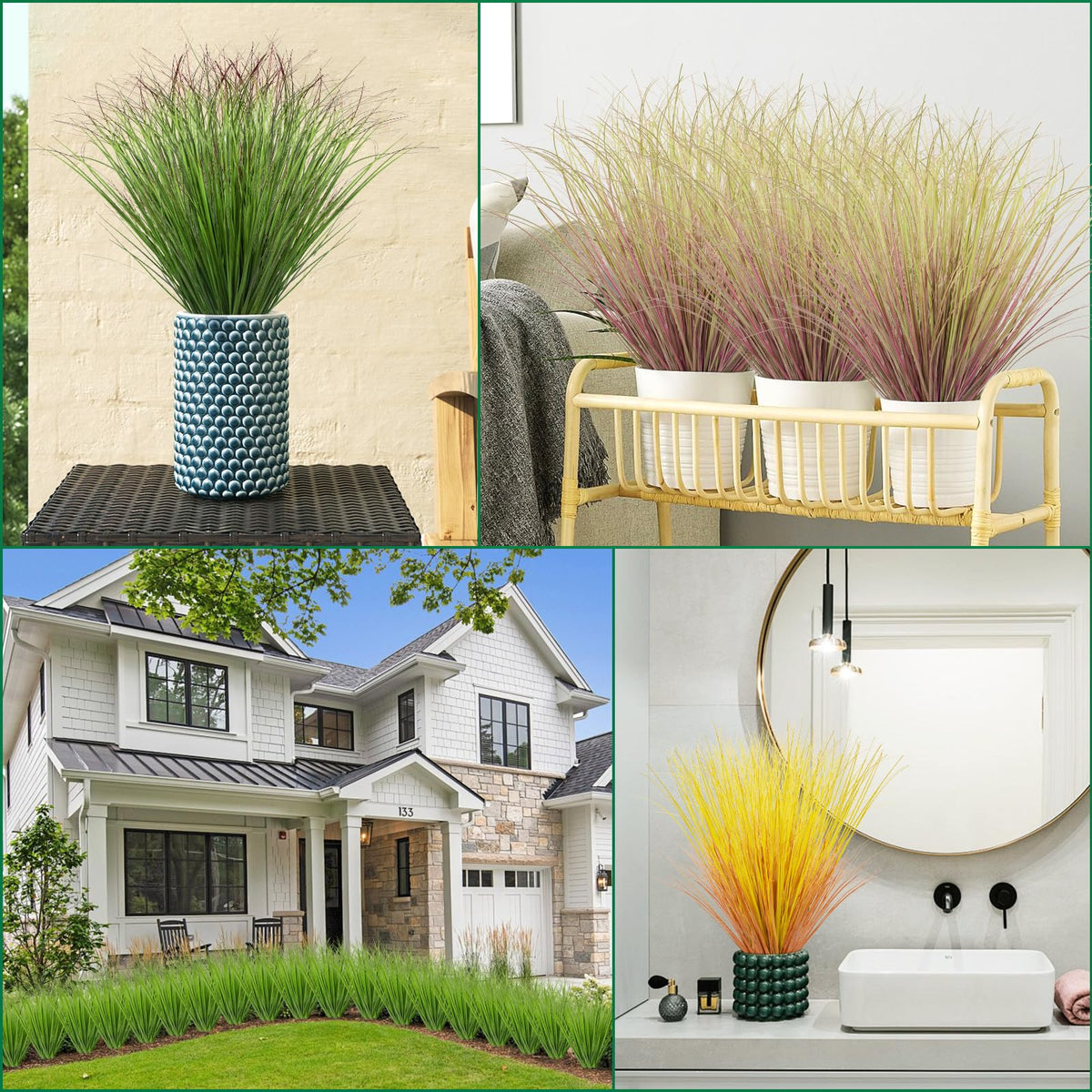 LUZOGA greenery stems suit home offices and hotels with easy upkeep.