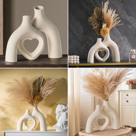 Lvases Milky White vase suitable for dining table centerpieces.