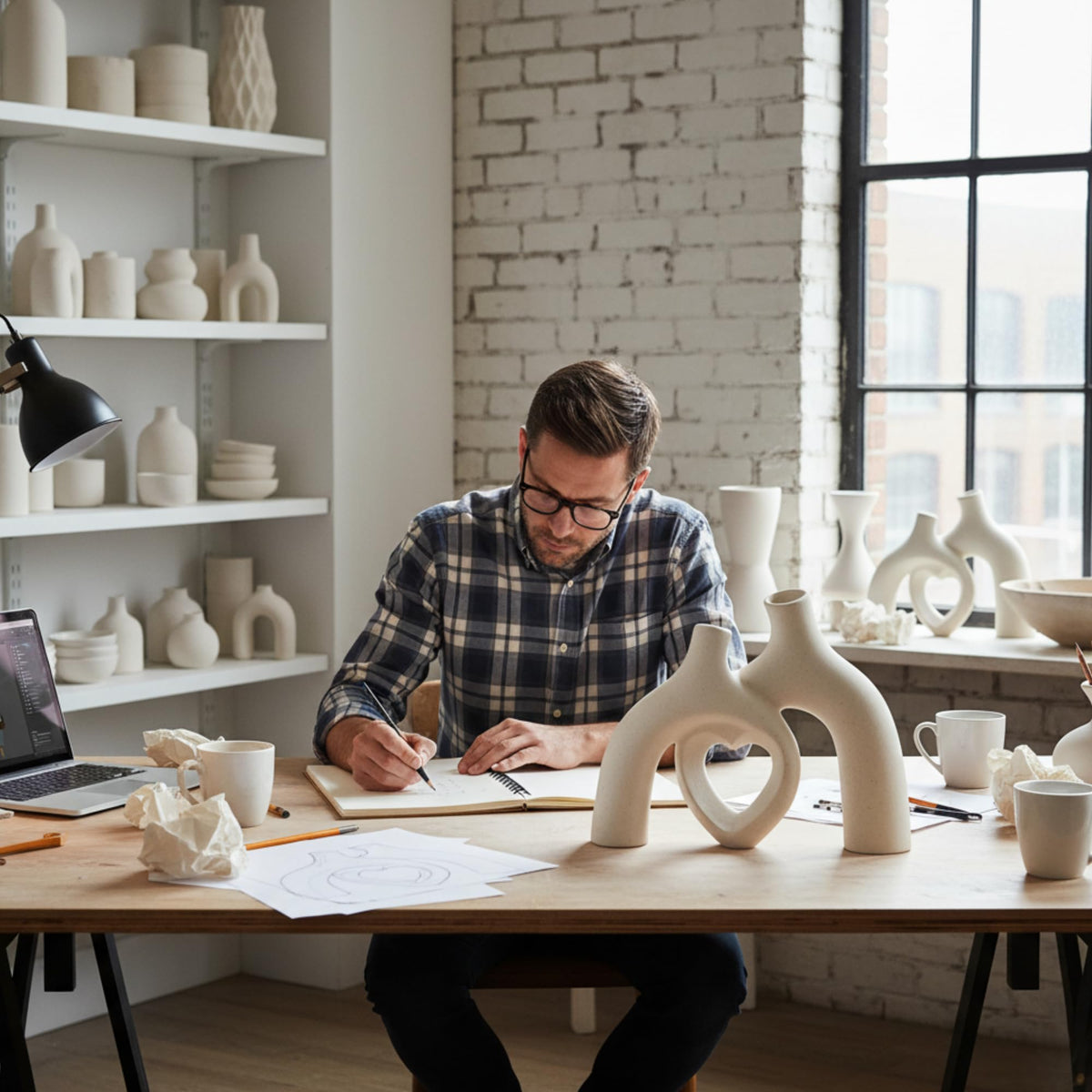 Lvases Heart-Shaped Abstract Vase Milky White highlights artistic cutout.