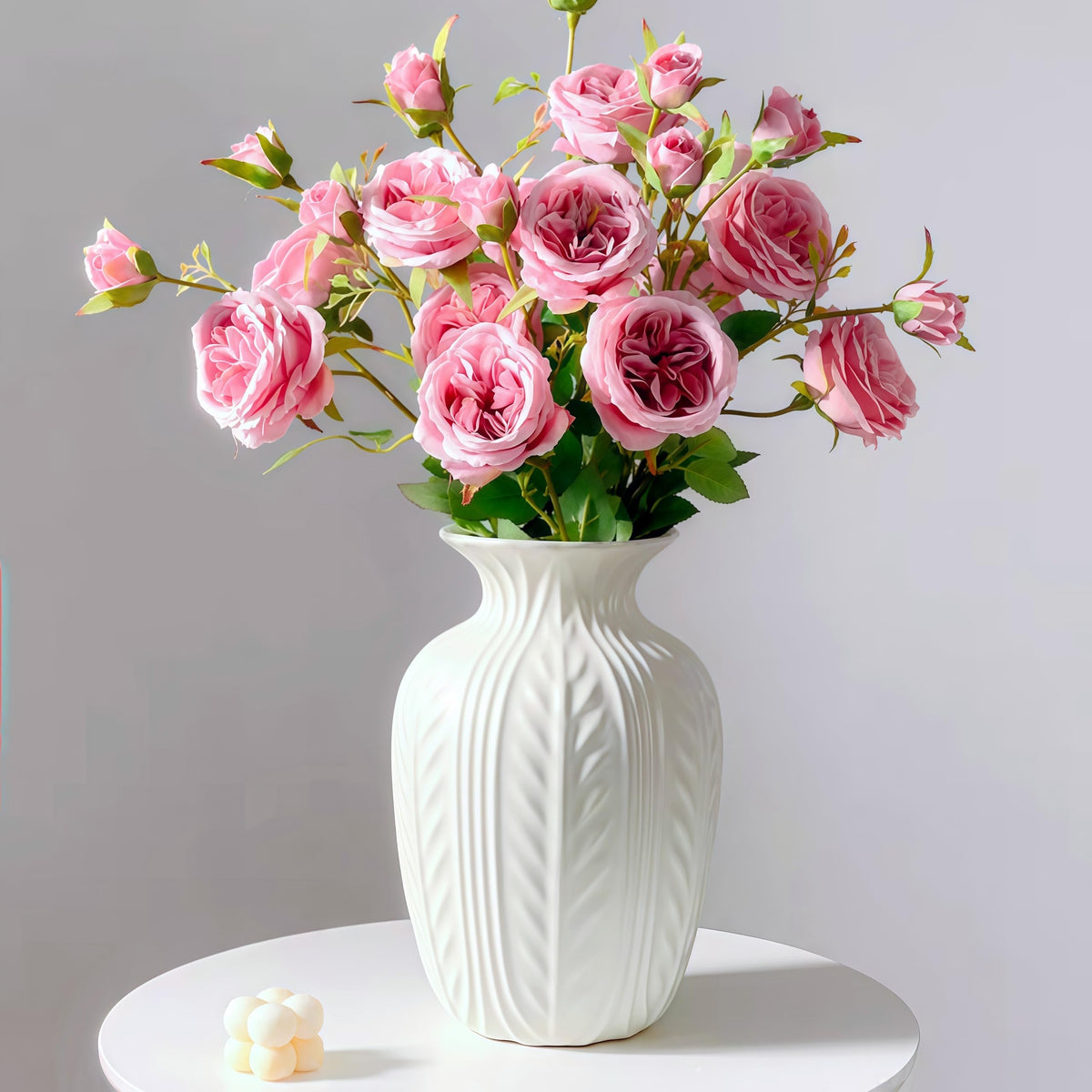 Lvases matte white entryway table vase as a calm focal point in your decor