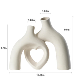 Lvases Vertical Textured Ceramic Vase Milky White adds tactile depth.