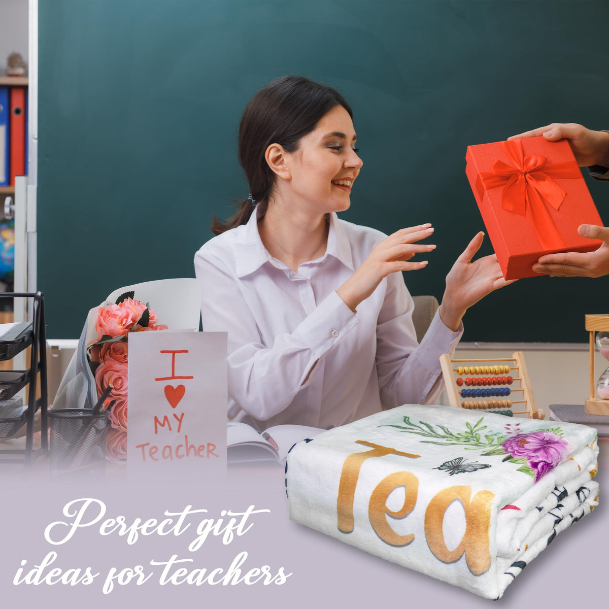 Lviliss Teacher Blanket 60x50 back velvet-flannel for extra softness.
