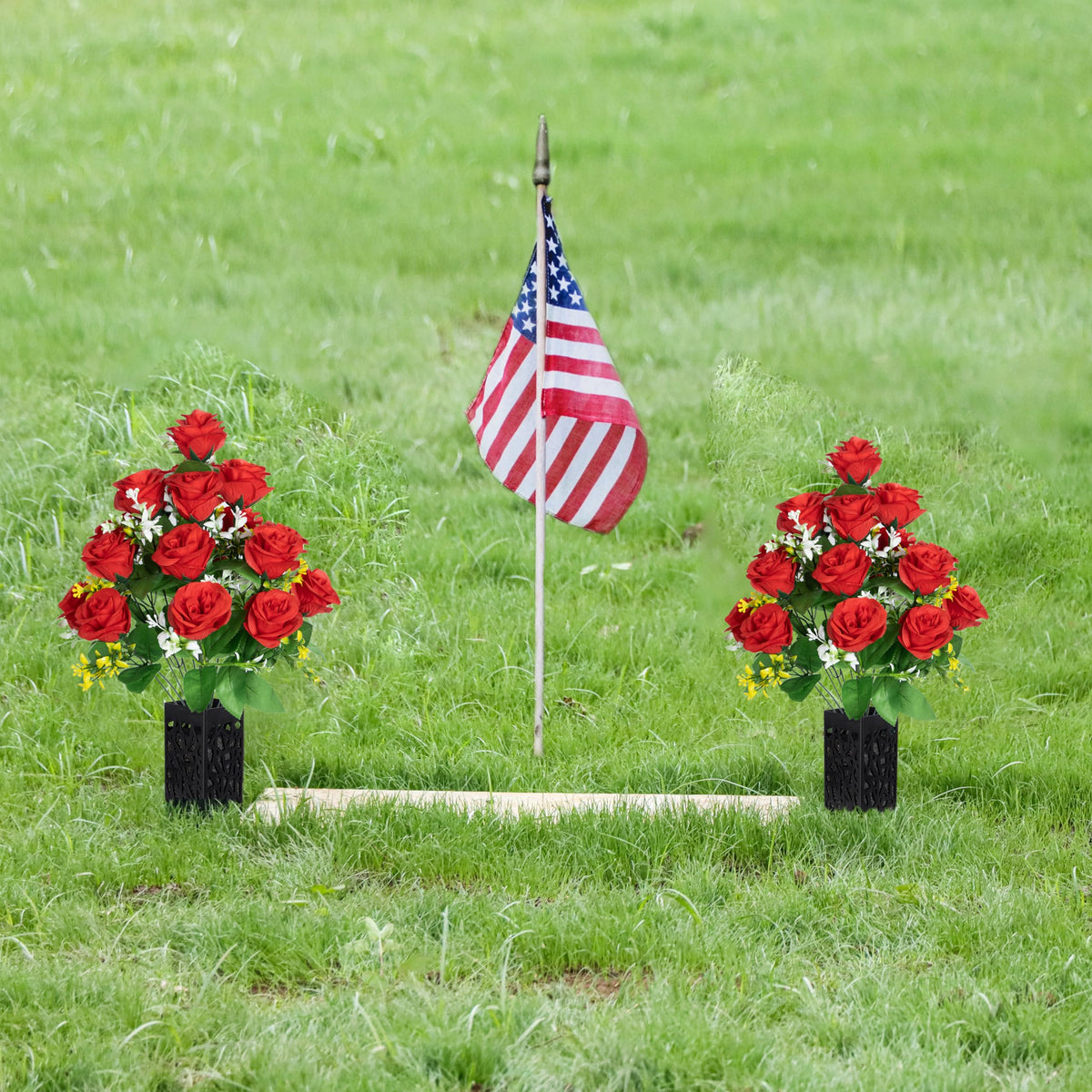 LVXINLI red cemetery flowers with long spikes designed for wind resistance outdoors