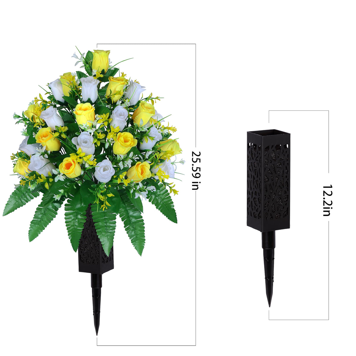 LVXINLI bouquet stands 18.5 inches tall with 24 blooms per bundle