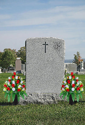 LVXINLI cemetery vase with foam for stable bouquet upright in rain
