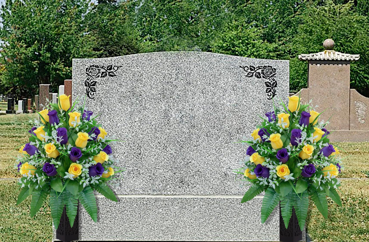 LVXINLI cemetery vase with foam and drainage holes ensures stability.