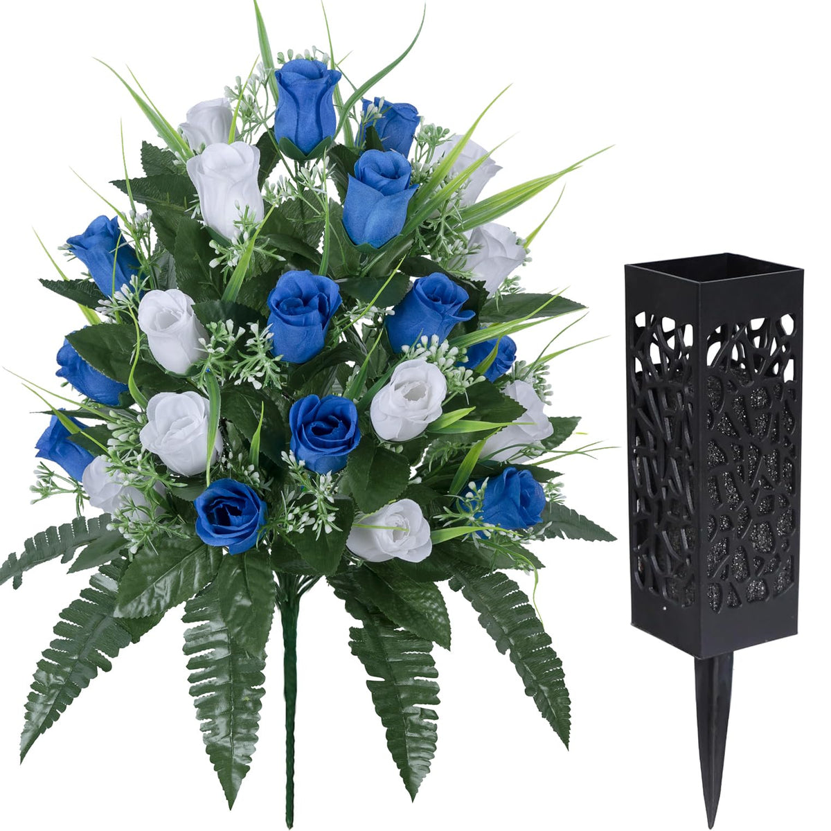 LVXINLI hollow vase design with drainage holes for weather-ready longevity.