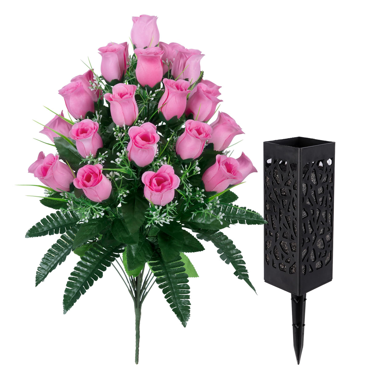 LVXINLI light-pink rose bouquet offers serene memorial appeal