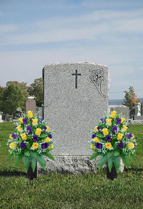 LVXINLI long-stem bouquets measure 18.5 inches for impactful memorial displays.