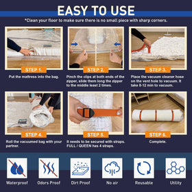 LVYSHOW bag with strap demonstrates easy moving and handling of a rolled mattress