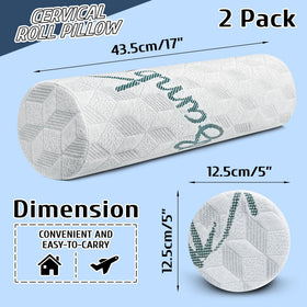 Removable cover on LVYSHOW cervical roll pillow for easy cleaning