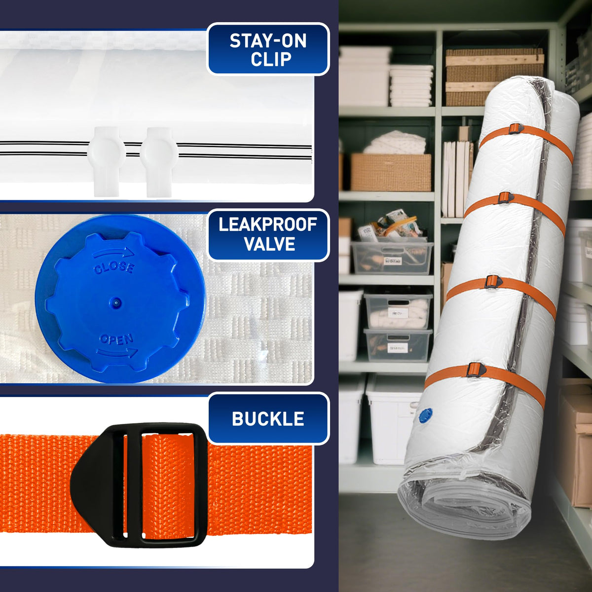 LVYSHOW included straps help move and transport the mattress